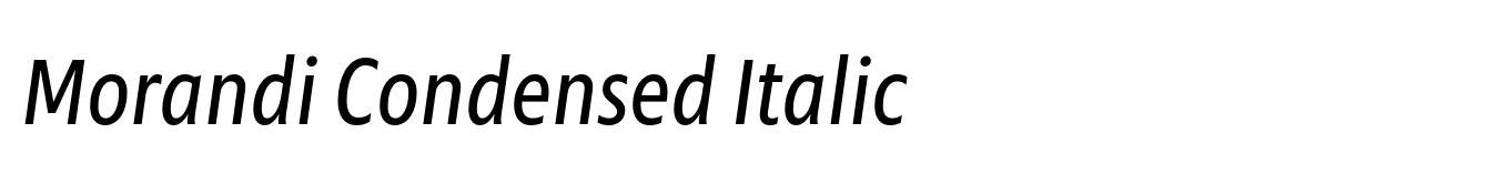 Morandi Condensed Italic